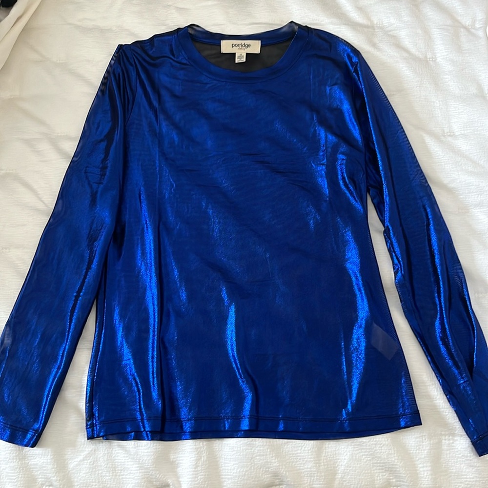 Anthropologie mesh long sleeve top